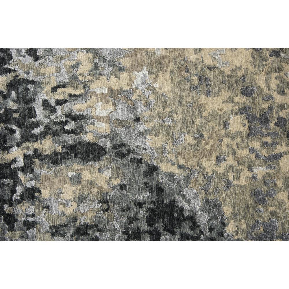 Hand Knotted Cut Pile Wool/ Viscose Rug, 8' x 10'. Picture 4