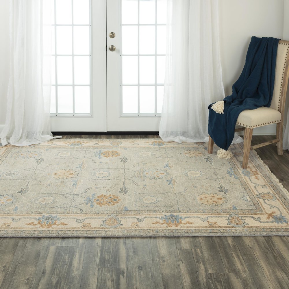 Hand Knotted Cut Pile Wool Rug, 8' x 10'. Picture 2
