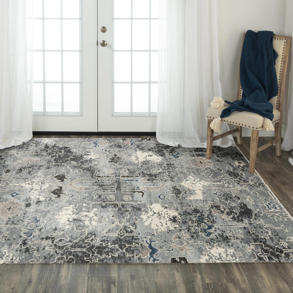 Hand Knotted Cut Pile Wool Rug, 8' x 10'. Picture 2