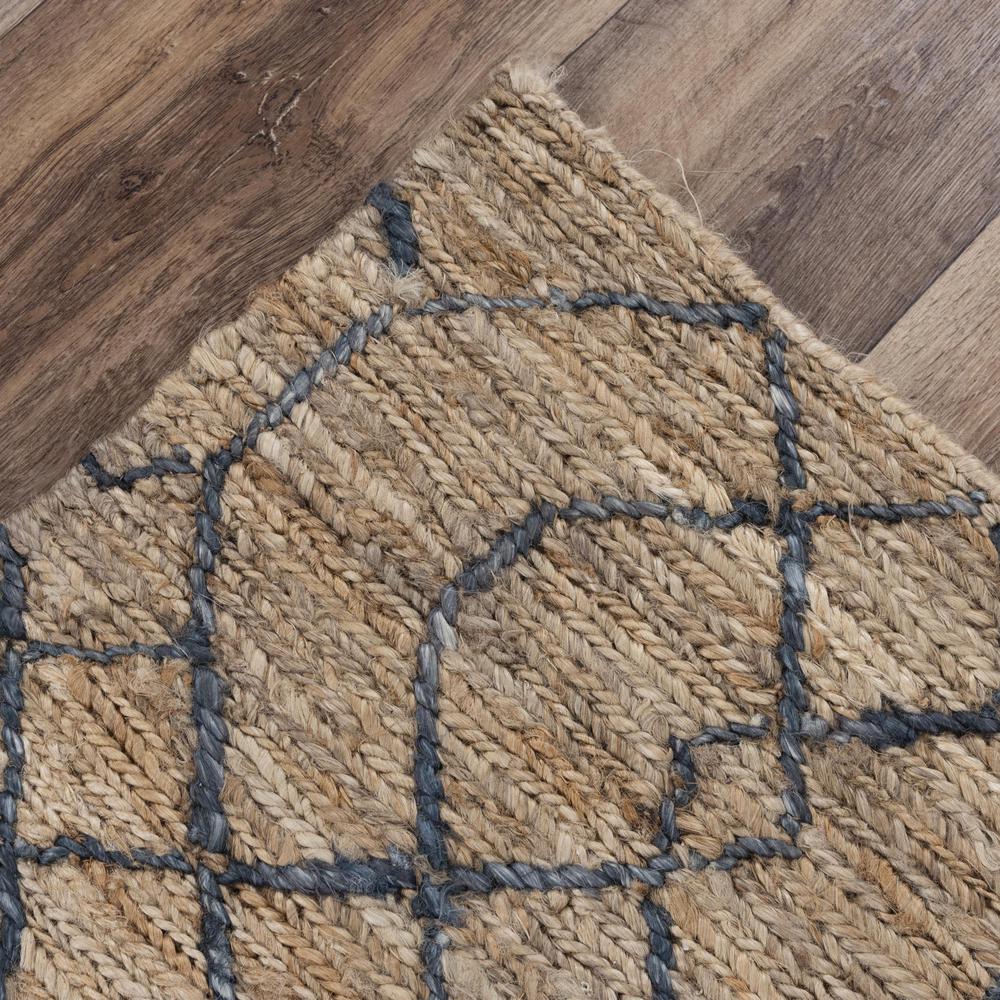 Hand Woven Flat Weave Pile Jute Rug, 9' x 12'. Picture 4