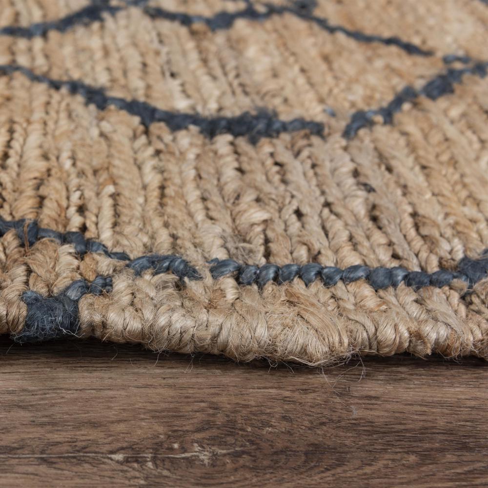 Hand Woven Flat Weave Pile Jute Rug, 9' x 12'. Picture 5
