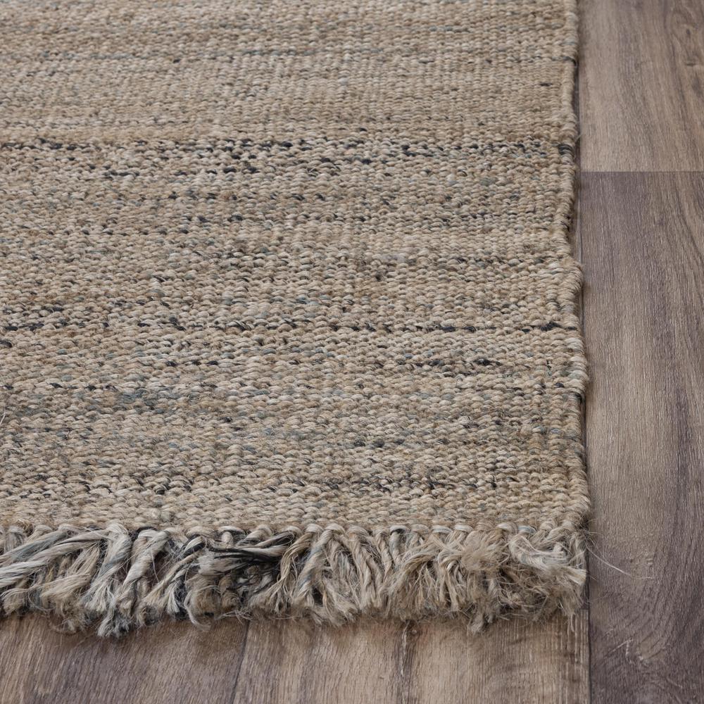 Hand Woven Flat Weave Pile Jute Rug, 9' x 12'. Picture 2
