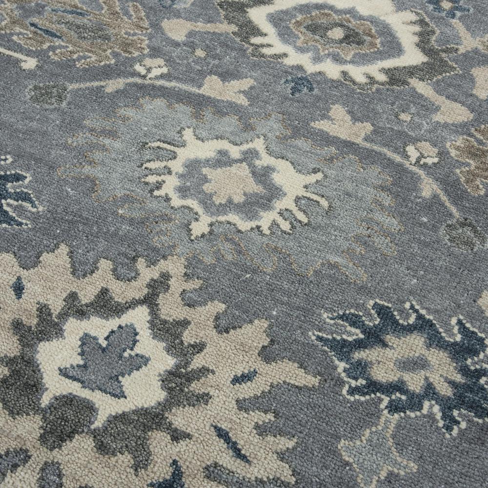 Hand Knotted Cut Pile Hand Spun Wool/ Tencel Rug, 9' x 12'. Picture 4