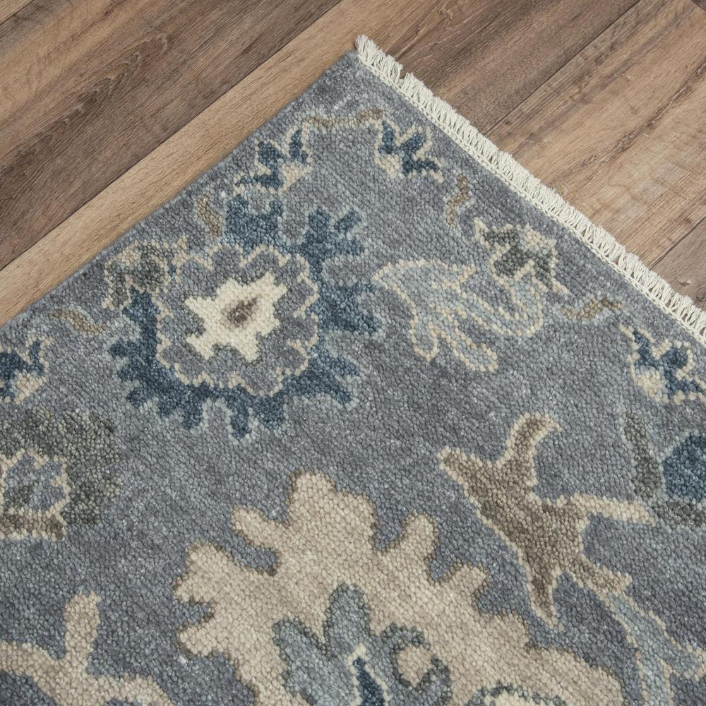 Hand Knotted Cut Pile Hand Spun Wool/ Tencel Rug, 9' x 12'. Picture 5