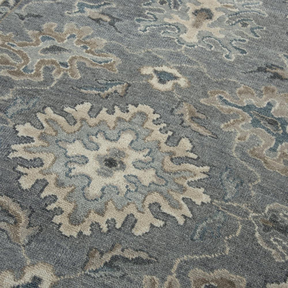 Hand Knotted Cut Pile Hand Spun Wool/ Tencel Rug, 9' x 12'. Picture 4