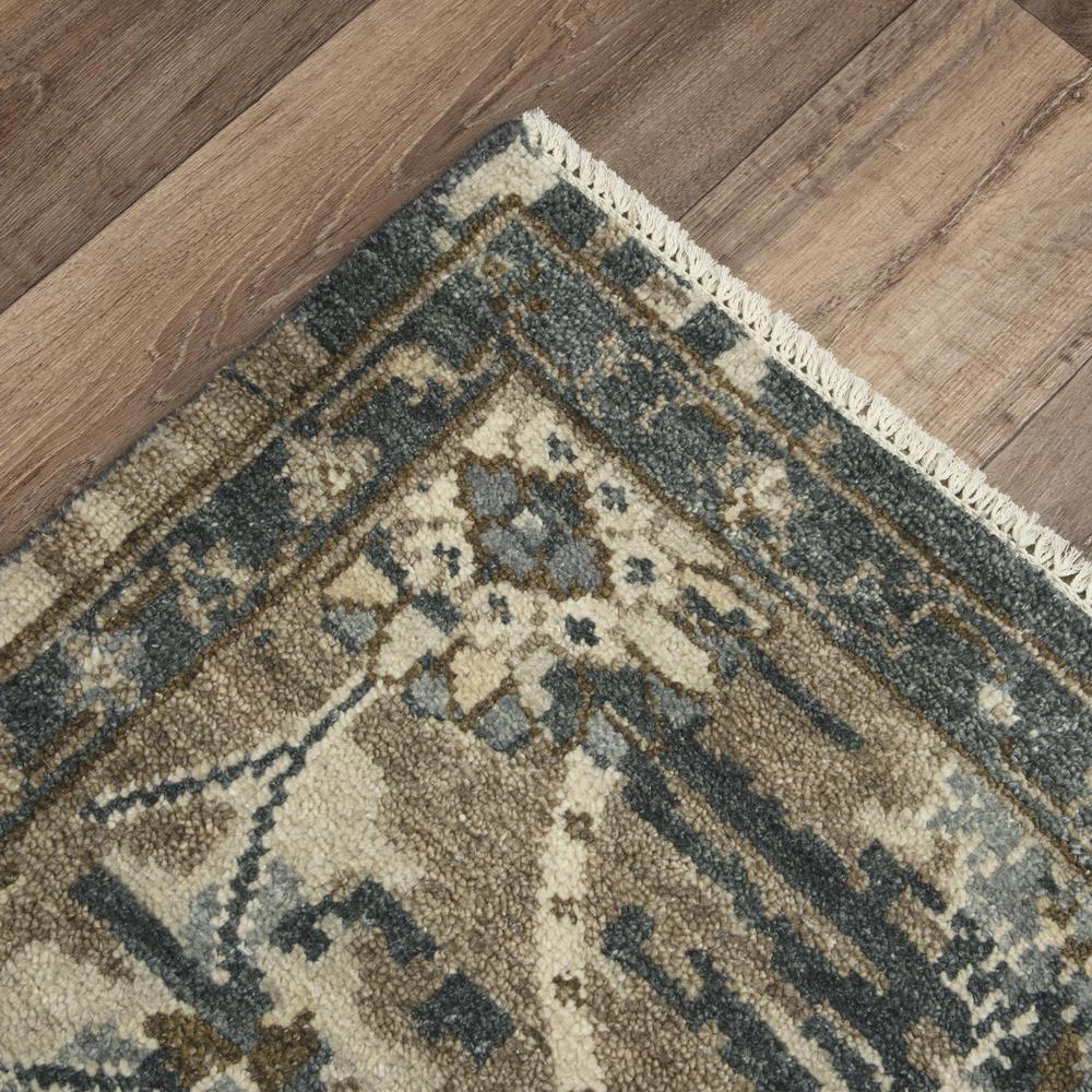 Hand Knotted Cut Pile Hand Spun Wool/ Tencel Rug, 9' x 12'. Picture 5