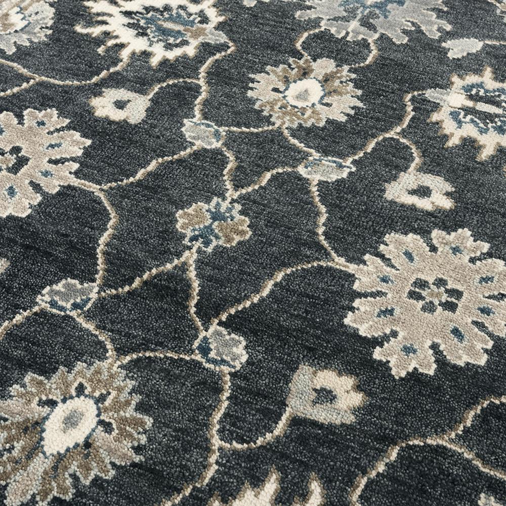 Hand Knotted Cut Pile Hand Spun Wool/ Tencel Rug, 9' x 12'. Picture 4