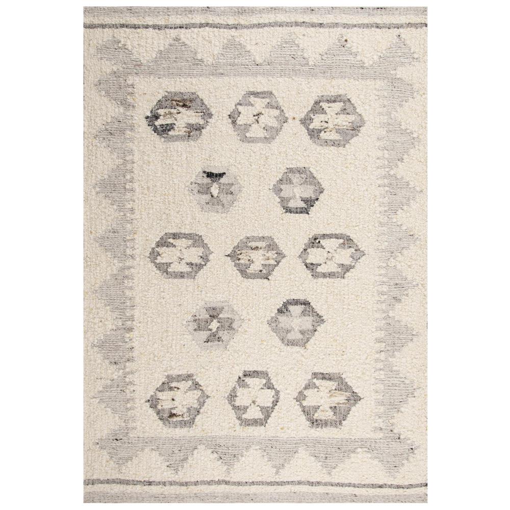 Hand Woven Flat Weave Pile Hand Spun Wool/ Cotton Rug, 9' x 12'. Picture 1