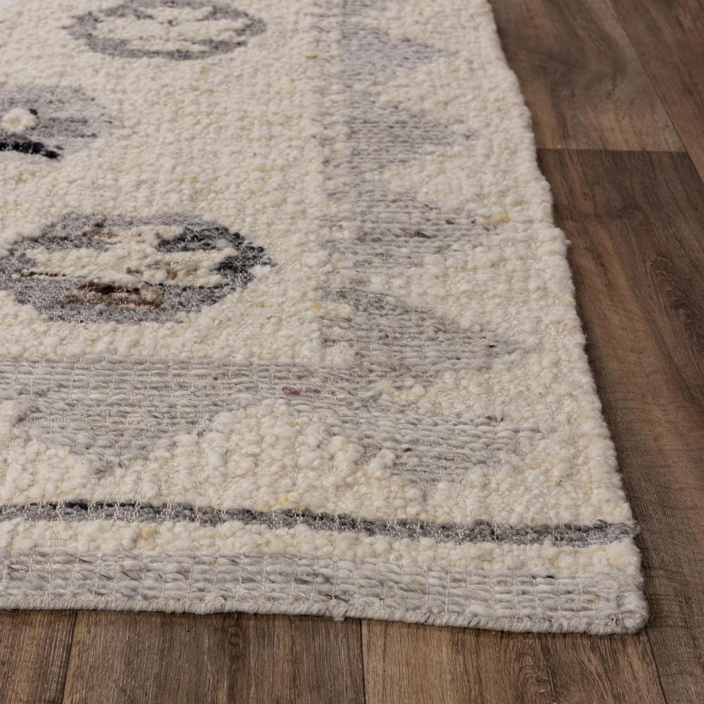 Hand Woven Flat Weave Pile Hand Spun Wool/ Cotton Rug, 9' x 12'. Picture 3