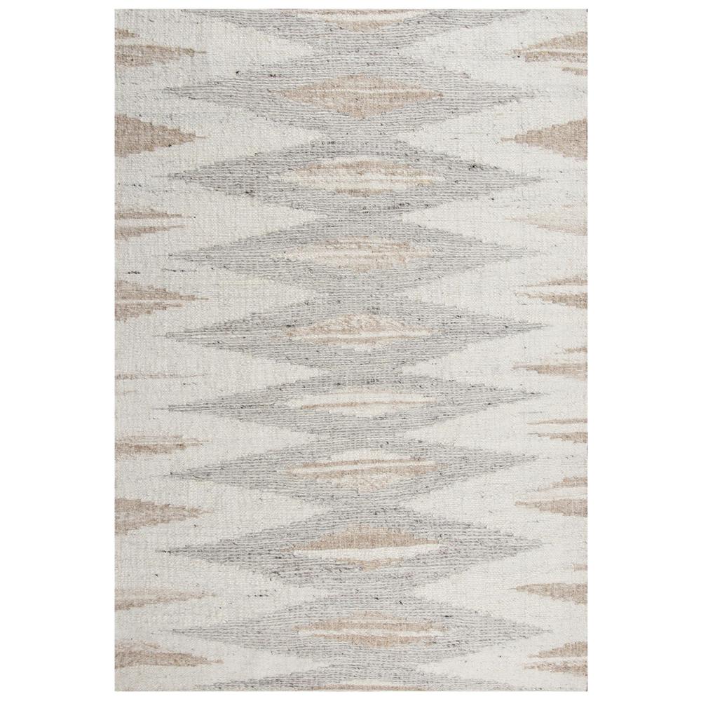Hand Woven Flat Weave Pile Hand Spun Wool/ Cotton Rug, 9' x 12'. Picture 1