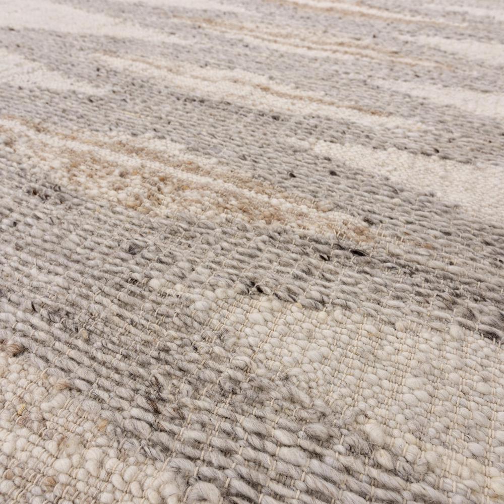 Hand Woven Flat Weave Pile Hand Spun Wool/ Cotton Rug, 9' x 12'. Picture 4