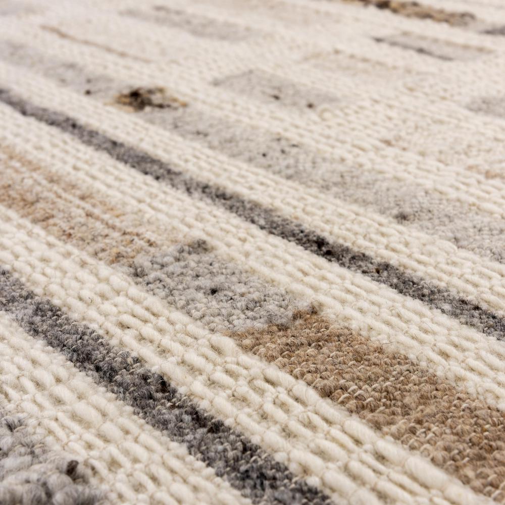 Hand Woven Flat Weave Pile Hand Spun Wool/ Cotton Rug, 9' x 12'. Picture 4