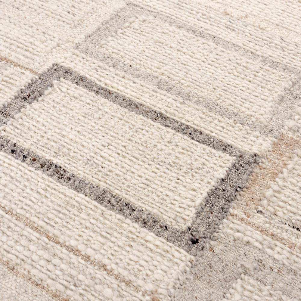 Hand Woven Flat Weave Pile Hand Spun Wool/ Cotton Rug, 9' x 12'. Picture 3