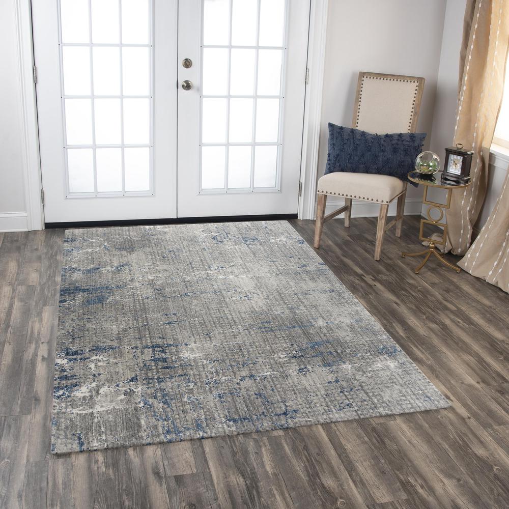 Machine/Hybrid Cut Pile Recycled Polyester Rug, 8' x 10'. Picture 2