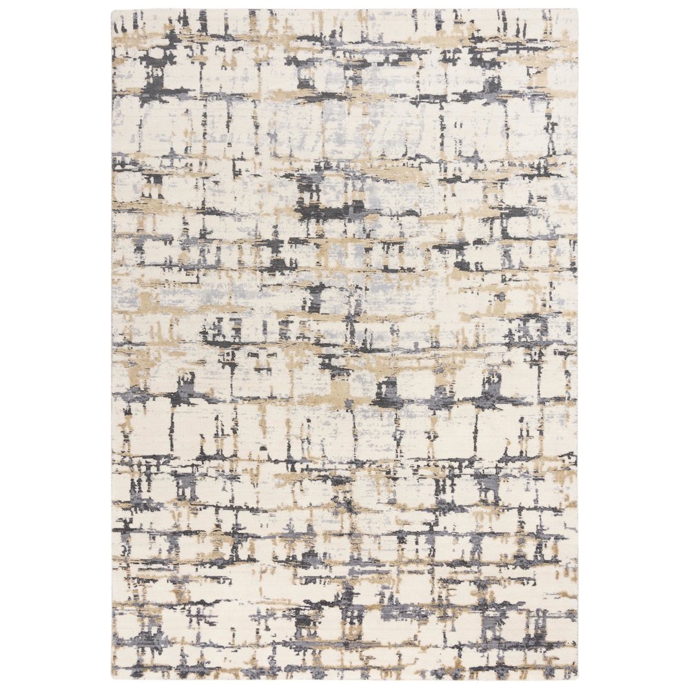 Hybrid Cut Pile NZ Wool/ Tencel Blend Rug, 2'6" x 10'. Picture 1