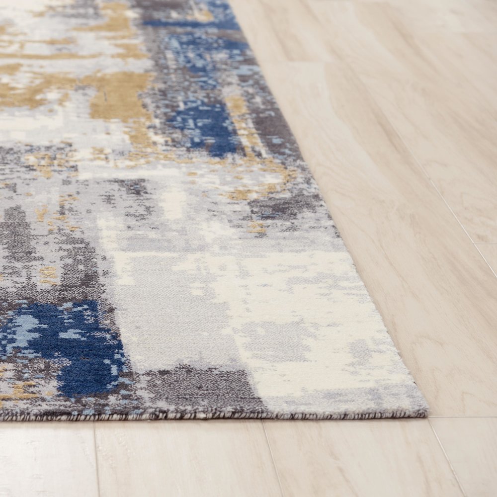 Hybrid Cut Pile NZ Wool/ Tencel Blend Rug, 2'6" x 10'. Picture 3