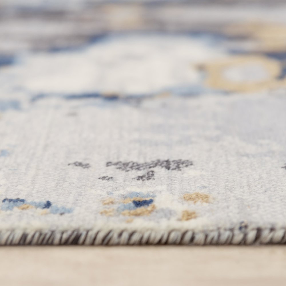 Hybrid Cut Pile NZ Wool/ Tencel Blend Rug, 2'6" x 10'. Picture 6