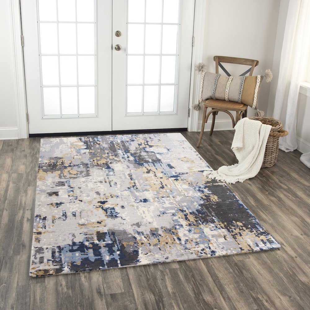 Hybrid Cut Pile NZ Wool/ Tencel Blend Rug, 2'6" x 10'. Picture 2