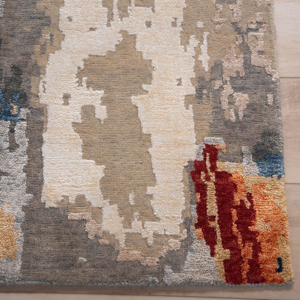 9' x 12' Cut Pile Hand Knotted Rug. Picture 2