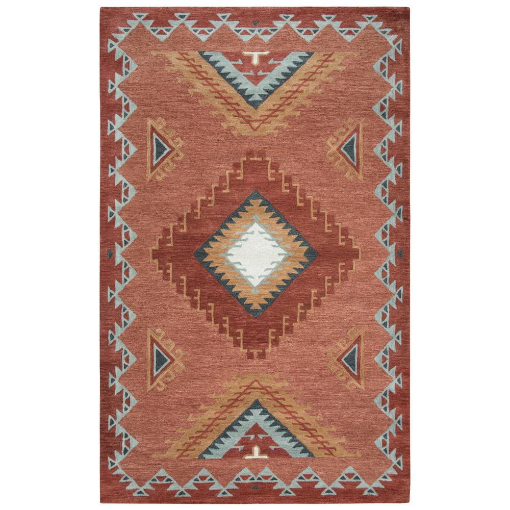 Hand Tufted Loop Pile Wool Rug, 8' x 11'. Picture 1