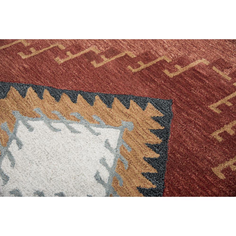 Hand Tufted Loop Pile Wool Rug, 8' x 11'. Picture 5