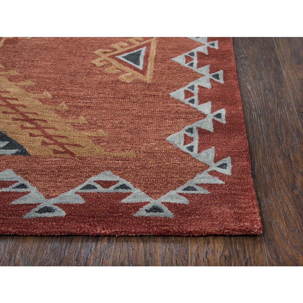 Hand Tufted Loop Pile Wool Rug, 8' x 11'. Picture 3