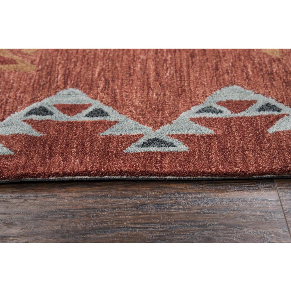 Hand Tufted Loop Pile Wool Rug, 8' x 11'. Picture 6