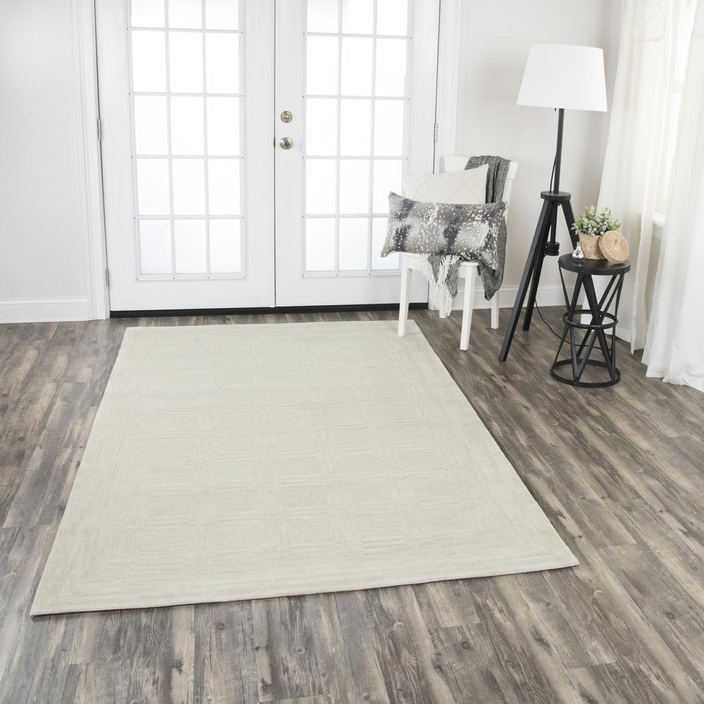 Hand Tufted Cut & Loop Pile Wool Rug, 8' x 10'. Picture 2