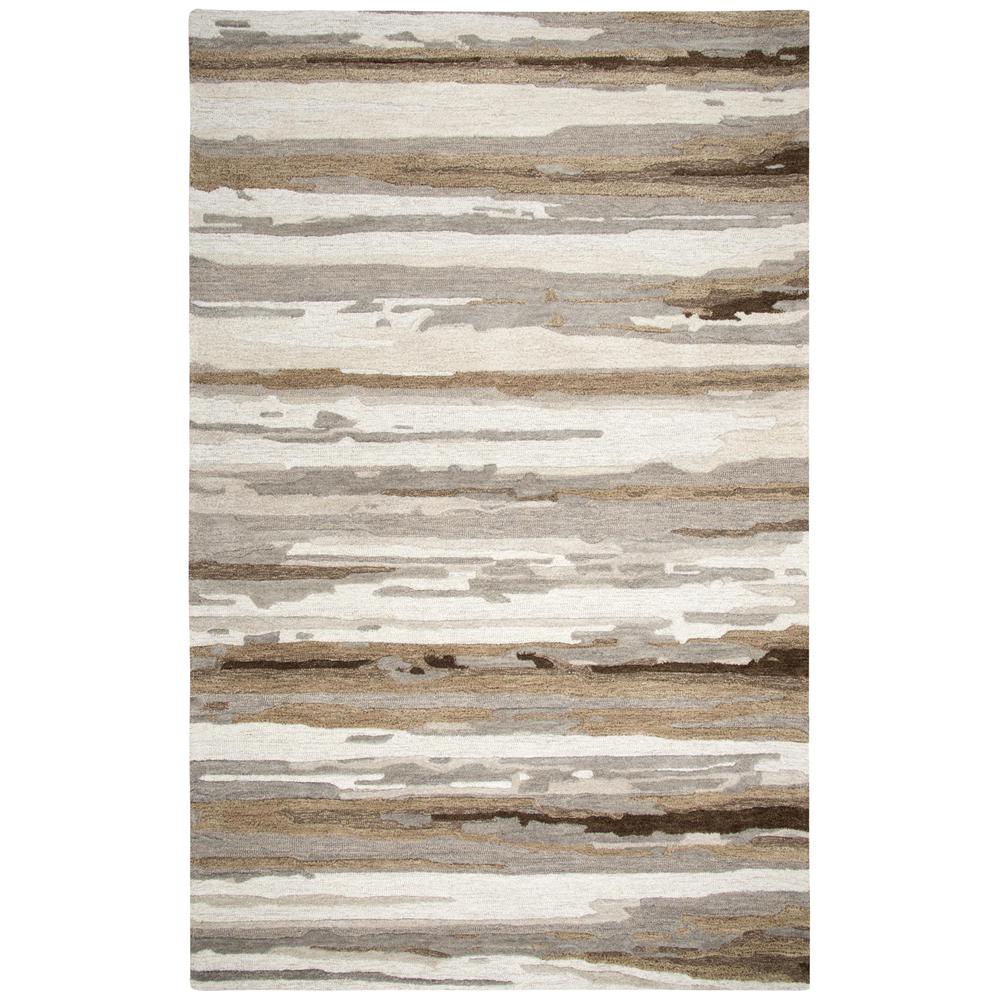 Hand Tufted Cut & Loop Pile Wool Rug, 8' x 10'. Picture 1