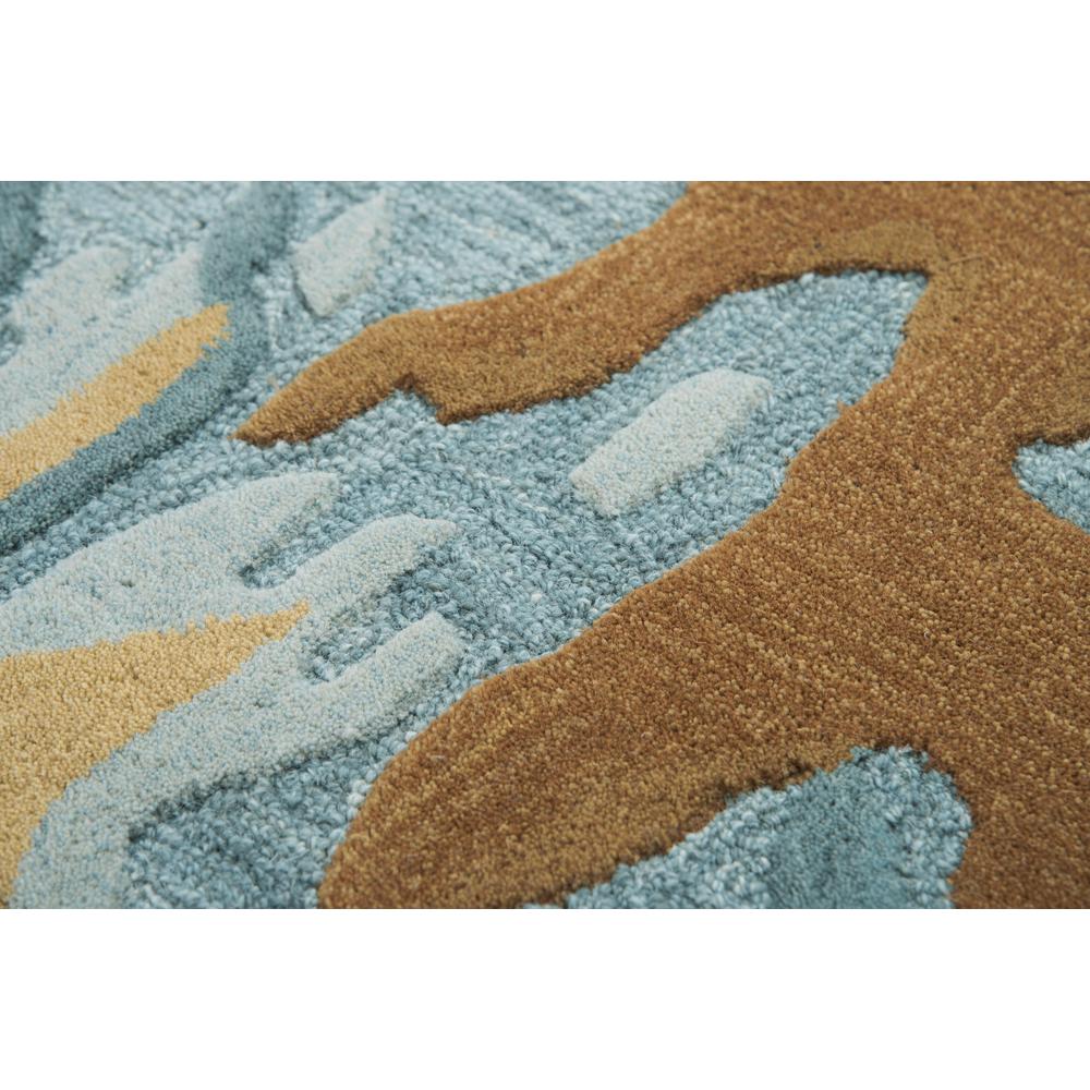 Hand Tufted Cut & Loop Pile Wool Rug, 5' x 8'. Picture 5