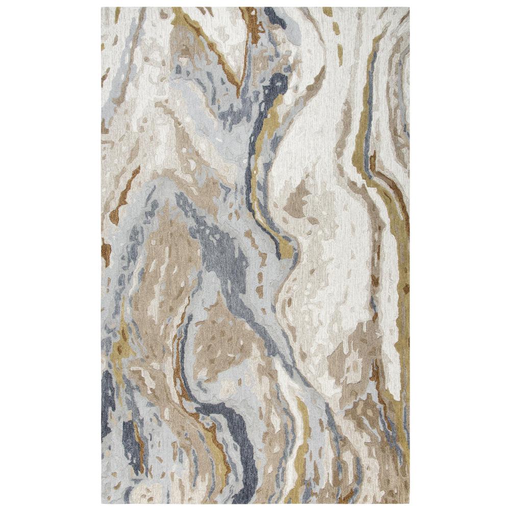 Hand Tufted Cut & Loop Pile Wool Rug, 8' x 10'. Picture 1
