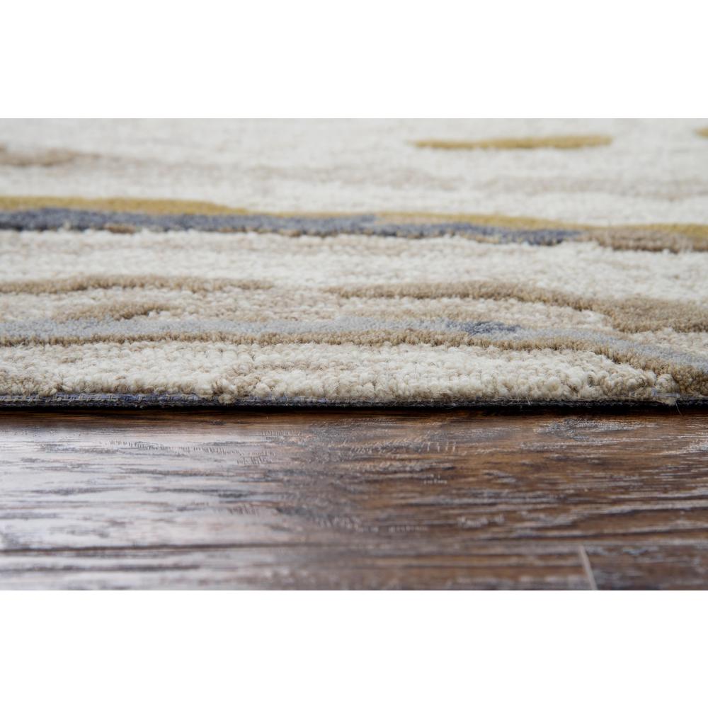 Hand Tufted Cut & Loop Pile Wool Rug, 5' x 8'. Picture 6