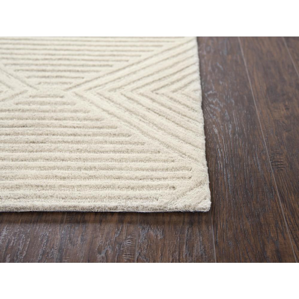 Hand Tufted Cut & Loop Pile Wool Rug, 5' x 8'. Picture 3