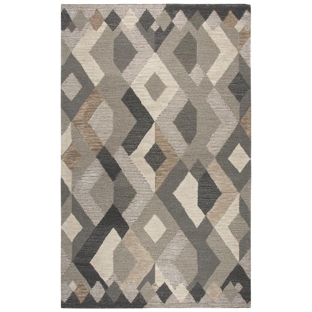 Hand Tufted Cut & Loop Pile Wool Rug, 8' x 10'. Picture 1
