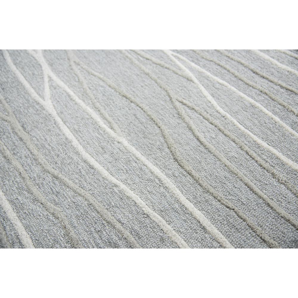 Hand Tufted Cut & Loop Pile Wool Rug, 5' x 8'. Picture 4