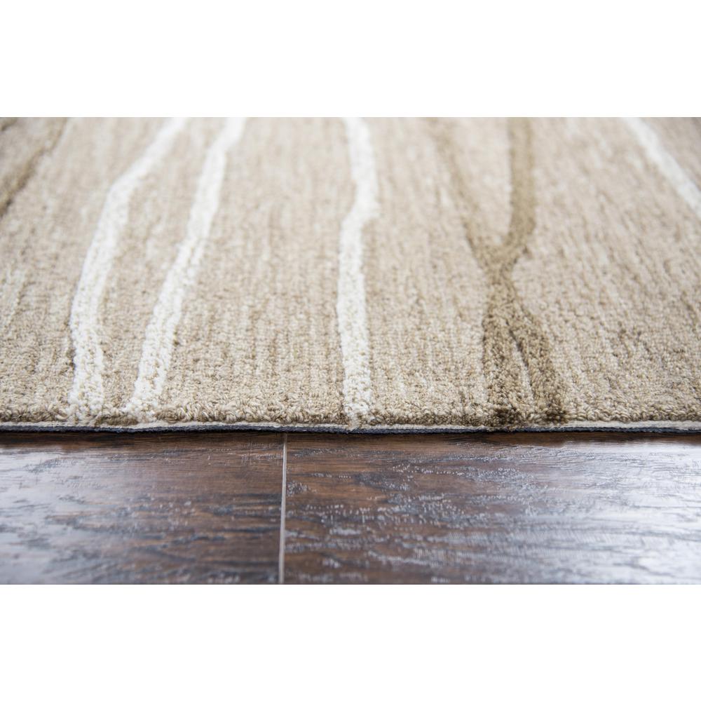 Hand Tufted Cut & Loop Pile Wool Rug, 5' x 8'. Picture 6