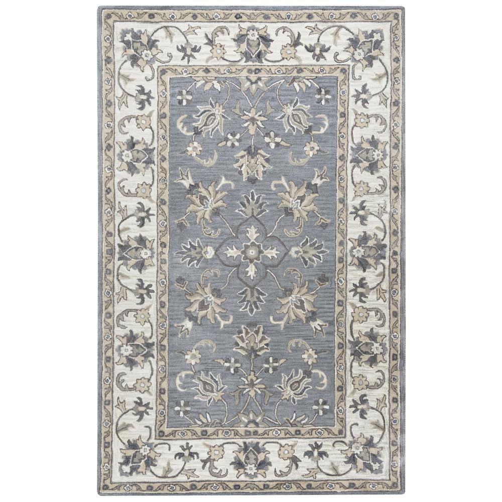 Hand Tufted Cut Pile Wool Rug, 5' x 8'. Picture 1