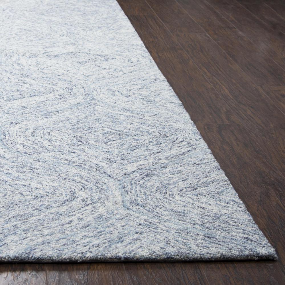 Hand Tufted Loop Pile Wool Rug, 5' x 8'. Picture 2