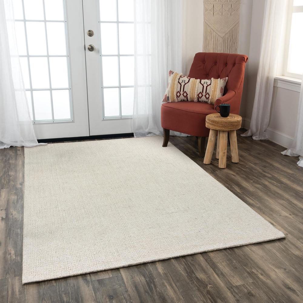 Hand Tufted Loop Pile Wool Rug, 5' x 8'. Picture 2