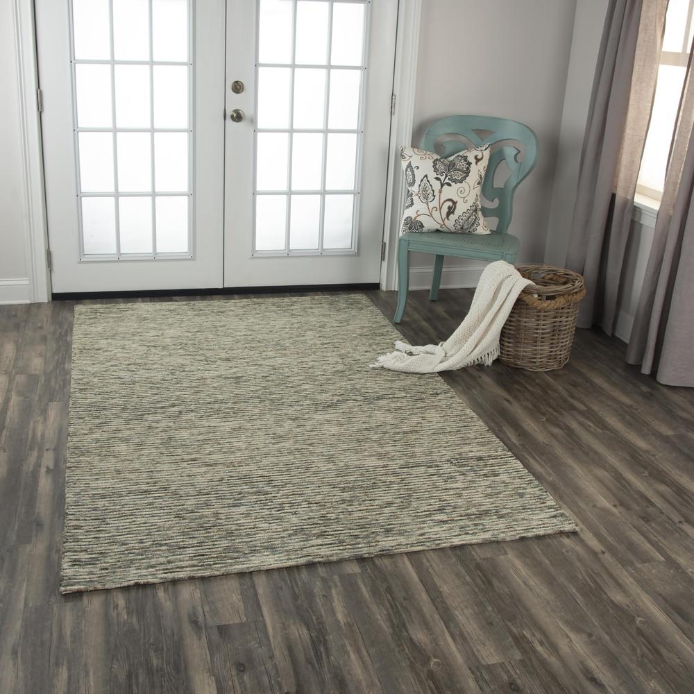 Hand Tufted Loop Pile Wool Rug, 8'6" x 11'6". Picture 2