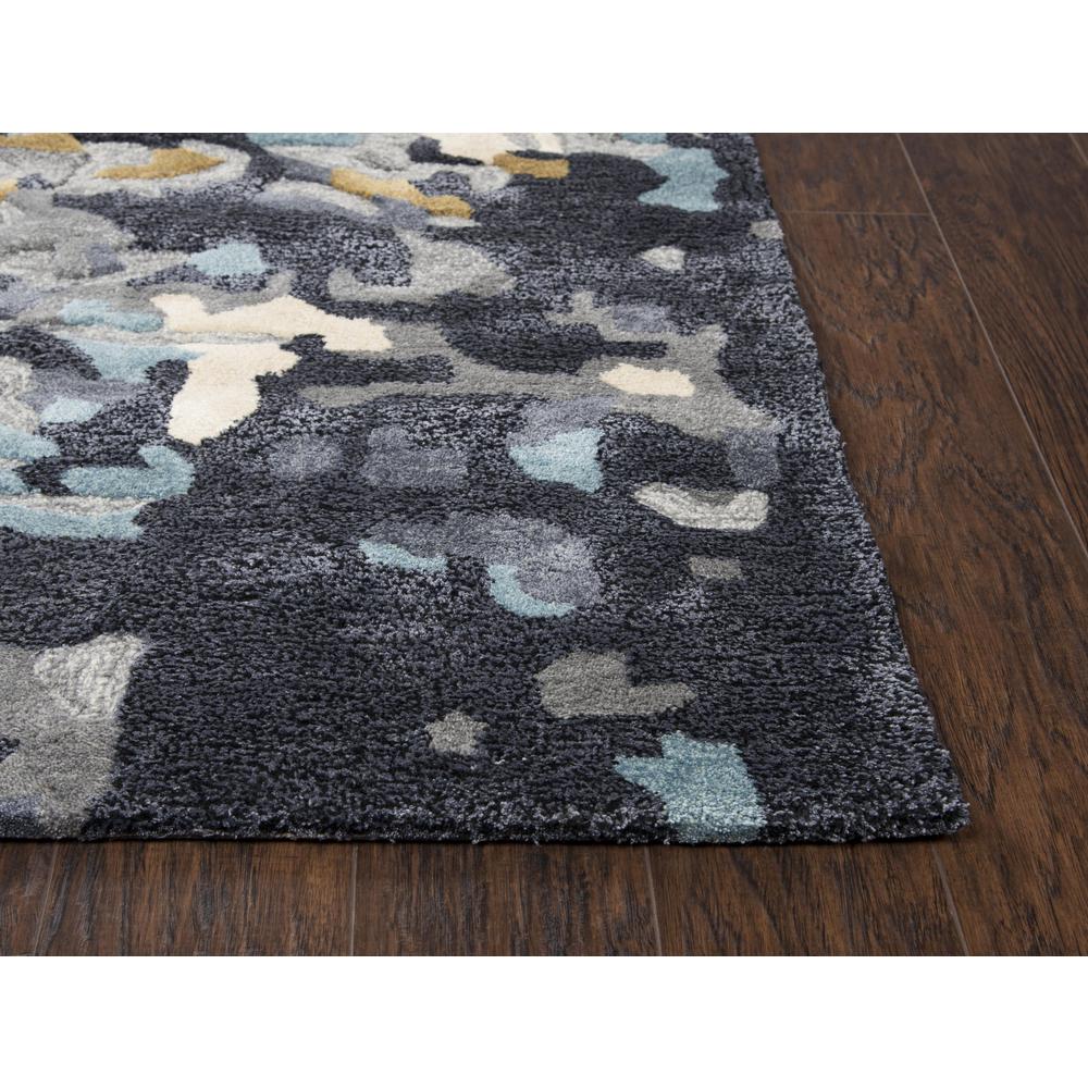 Hand Tufted Cut & Loop Pile Wool/ Viscose Rug, 5' x 8'. Picture 3