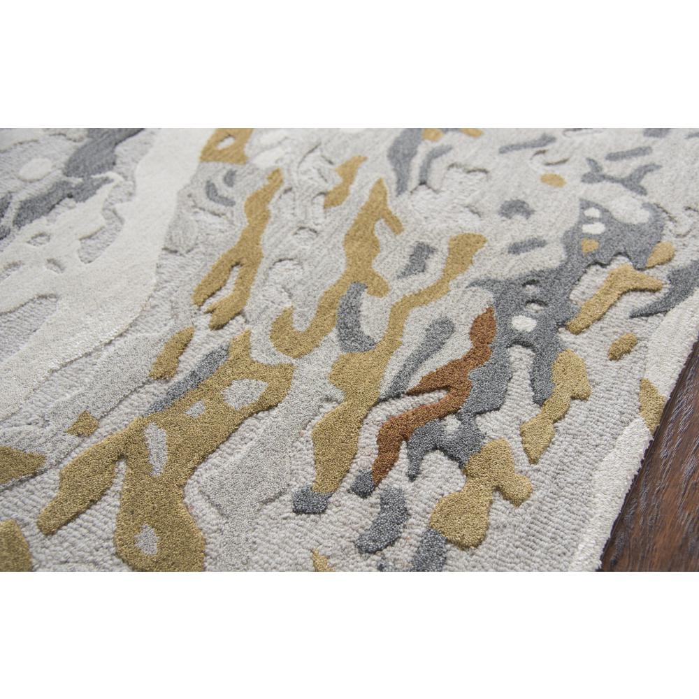 Hand Tufted Cut & Loop Pile Wool/ Viscose Rug, 5' x 8'. Picture 4