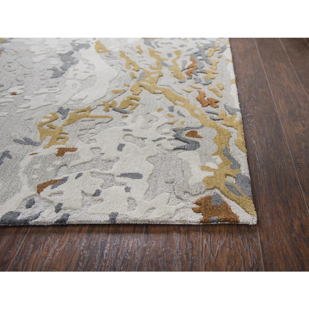 Hand Tufted Cut & Loop Pile Wool/ Viscose Rug, 5' x 8'. Picture 3