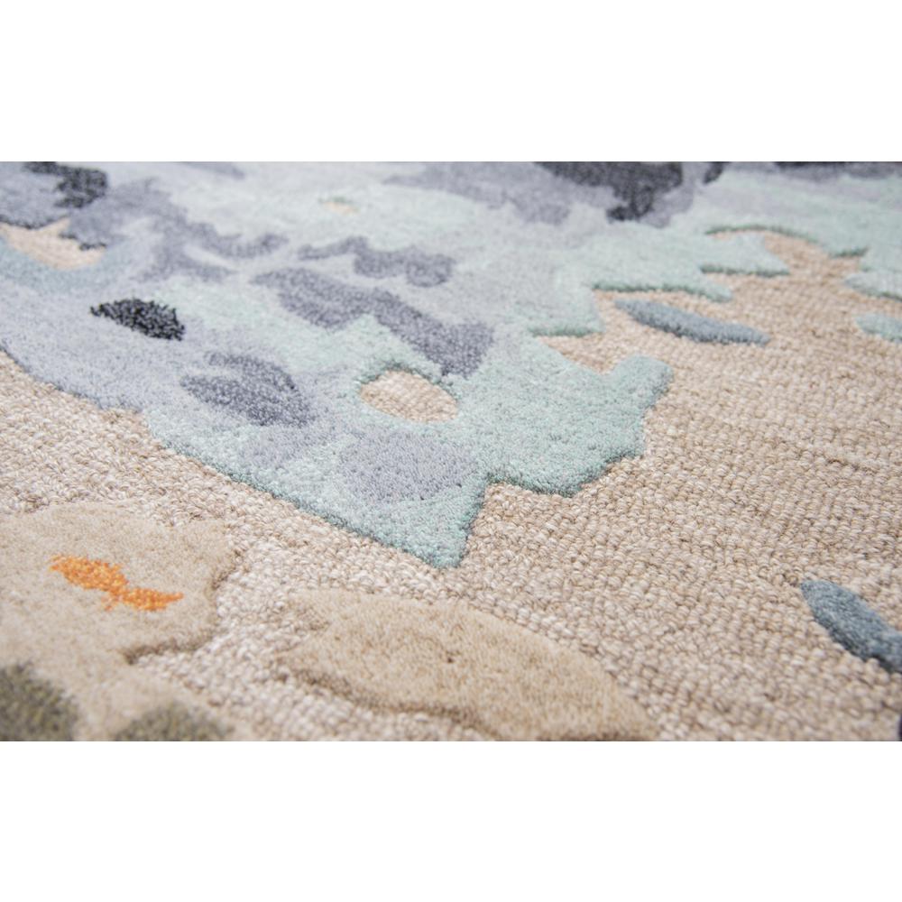 Hand Tufted Cut & Loop Pile Wool/ Viscose Rug, 5' x 8'. Picture 4