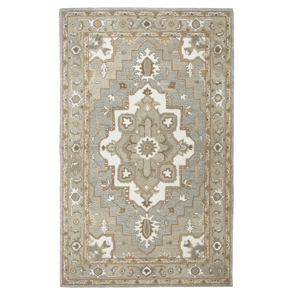 Hand Tufted Cut Pile Wool Rug, 5' x 8'. Picture 1