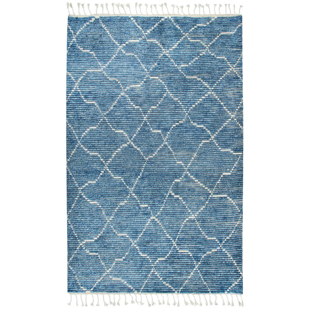 Nile Blue 5'6" x 8'6" Hand-Knotted Rug- NI1005. Picture 1