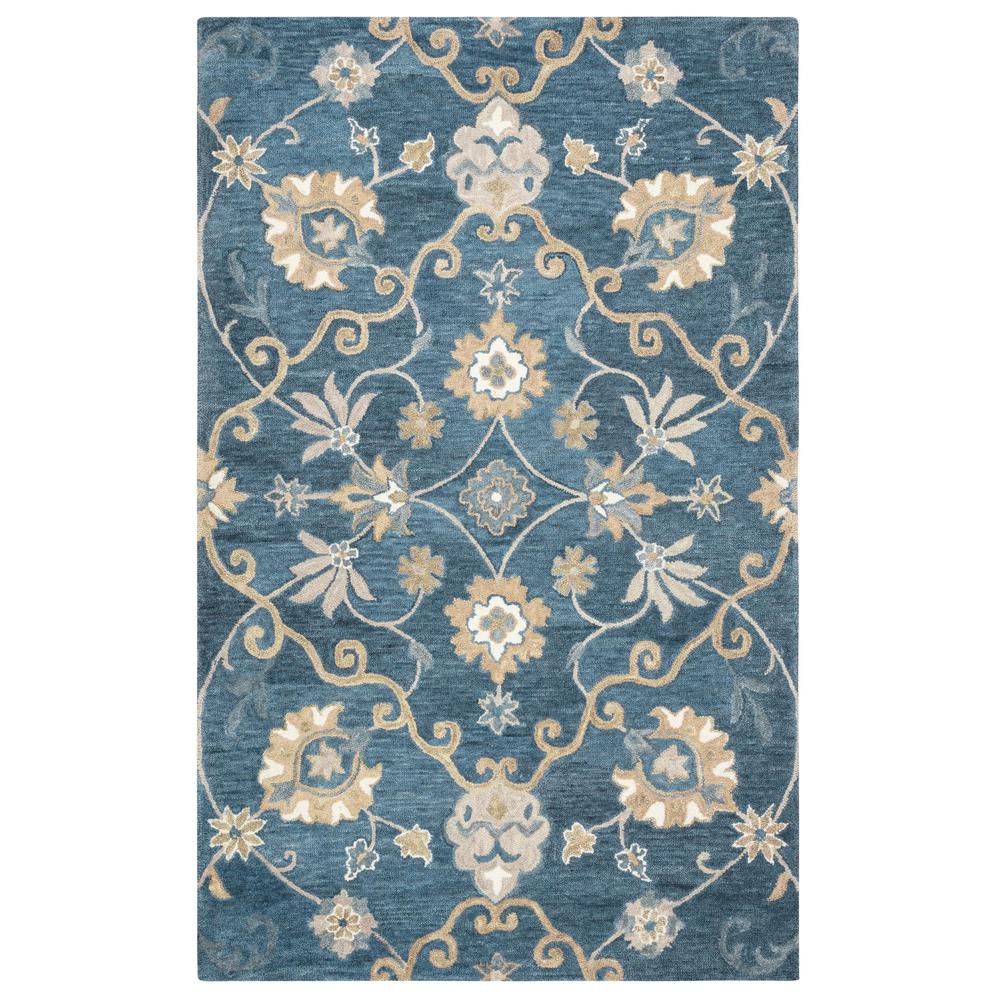 Hand Tufted Cut Pile Wool Rug, 5' x 8'. Picture 1