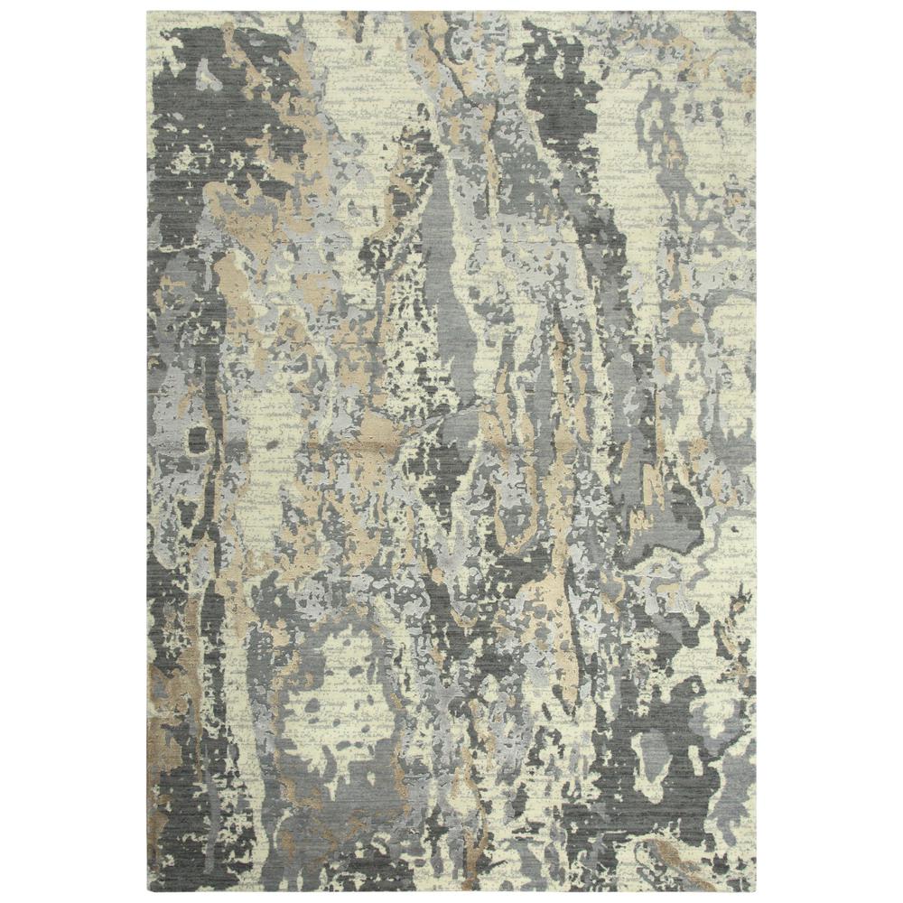 Hybrid Cut Pile Wool/ Tencel Rug, 9' x 12'. Picture 1