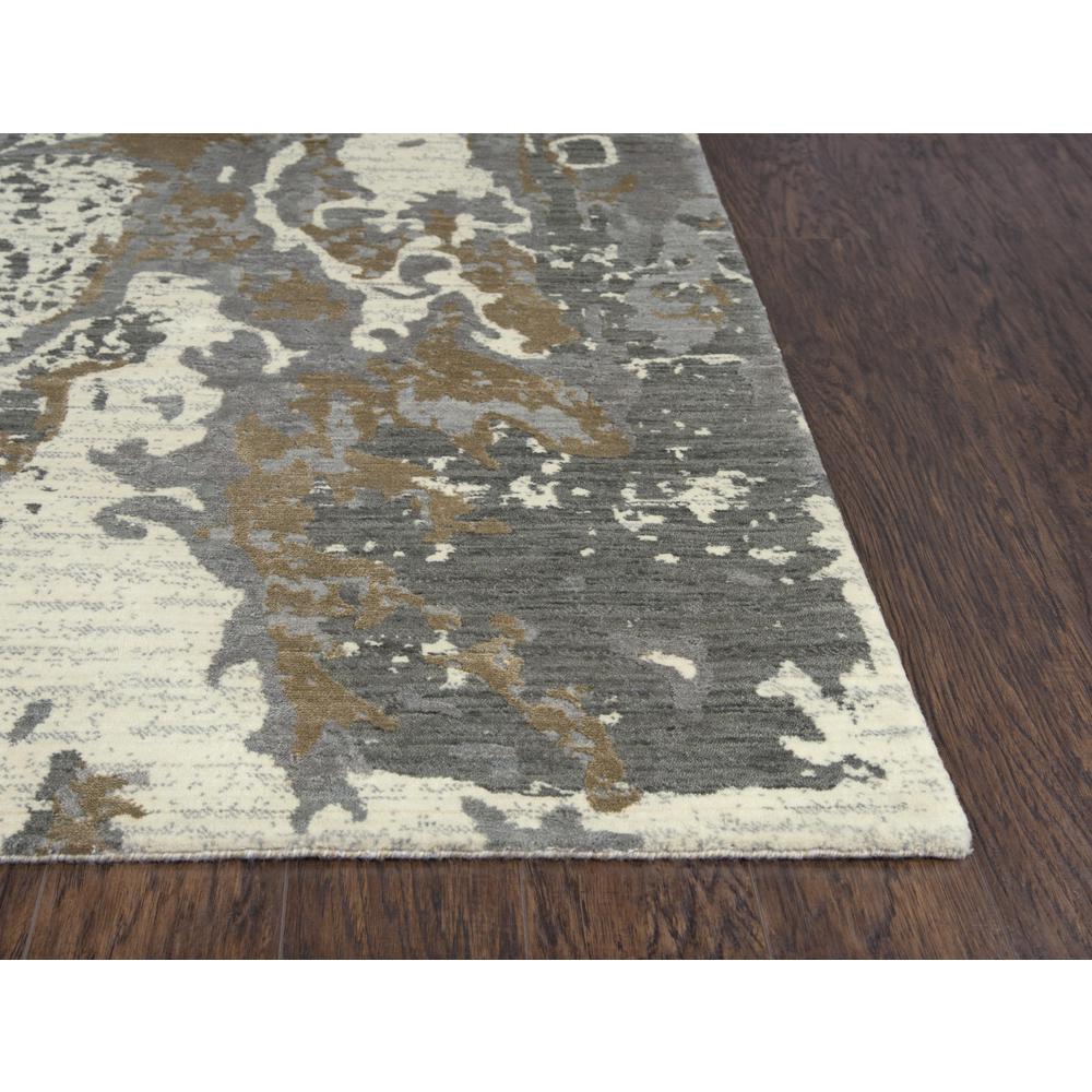 Hybrid Cut Pile Wool/ Tencel Rug, 5' x 8'. Picture 3