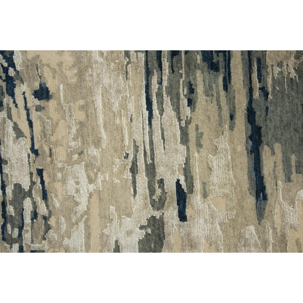 Hand Knotted Cut Pile Wool/ Viscose Rug, 9' x 12'. Picture 4